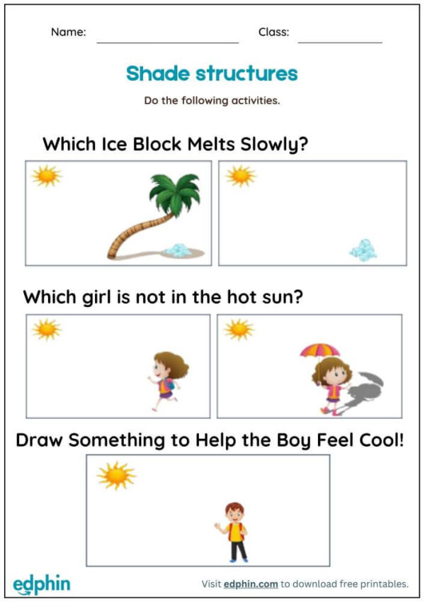 Impact Of Shade Structures Worksheet With Answers