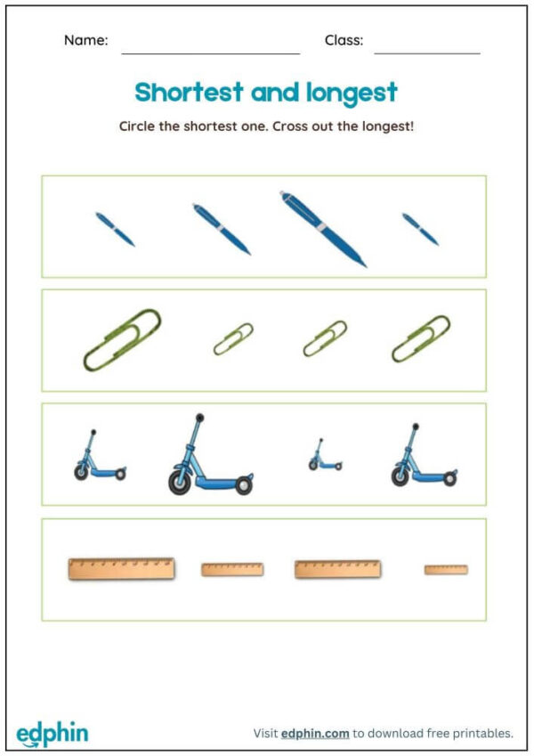 Long vs Short Worksheet With Answers - Image 2