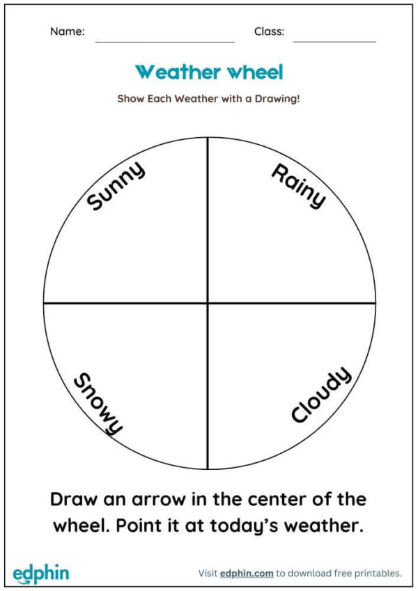 Make A Weather Wheel Worksheet With Answers - Image 2