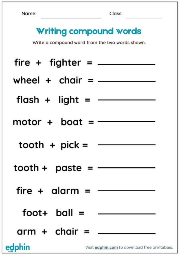 Making Compound Words Worksheet With Answer - Image 2