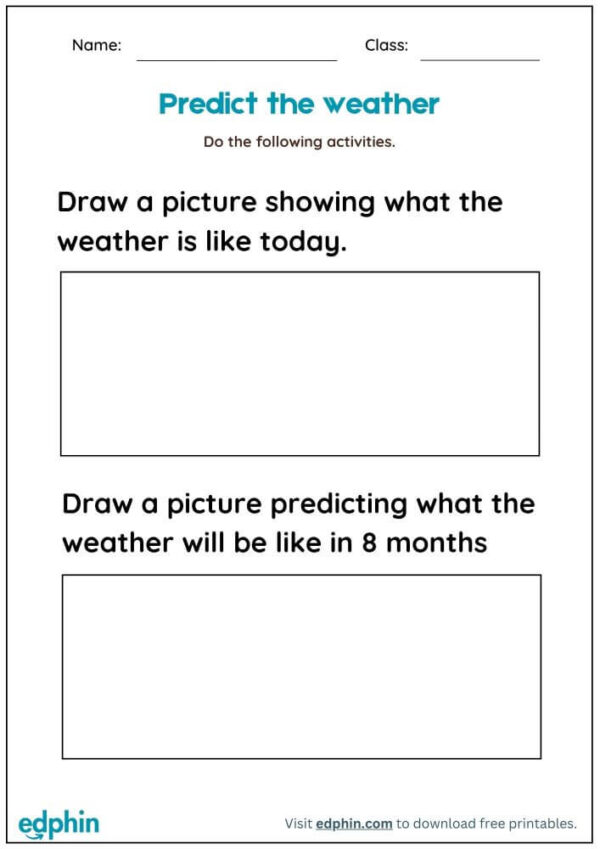 Predict & Draw The Weather Worksheet With Answers - Image 2