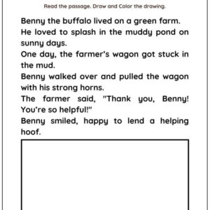 Read Passage And Draw Worksheet For Kids