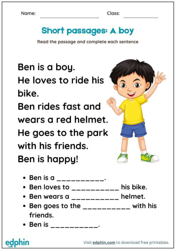 Read Passage & Complete Sentences Worksheet With Answers - Image 2