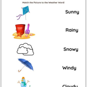 Types Of Weather Worksheet With Answers