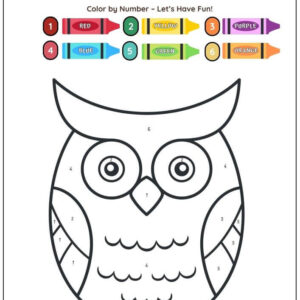 Color By Numbers (1 to 6) Worksheet With Answers