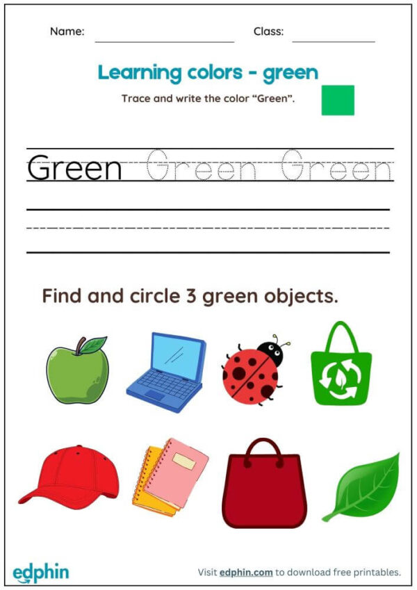 Names Of Colors Worksheet With Answers - Image 3