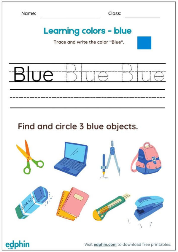 Names Of Colors Worksheet With Answers