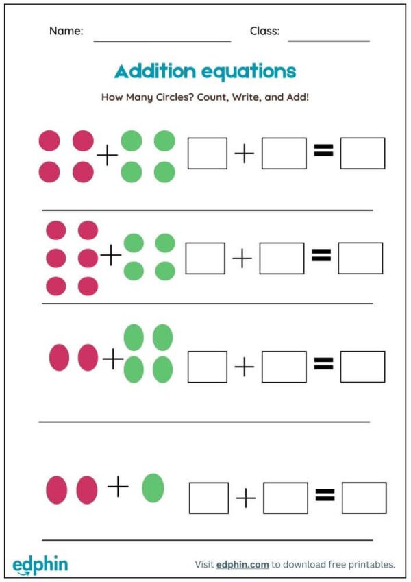 Count & Add Worksheet With Answers