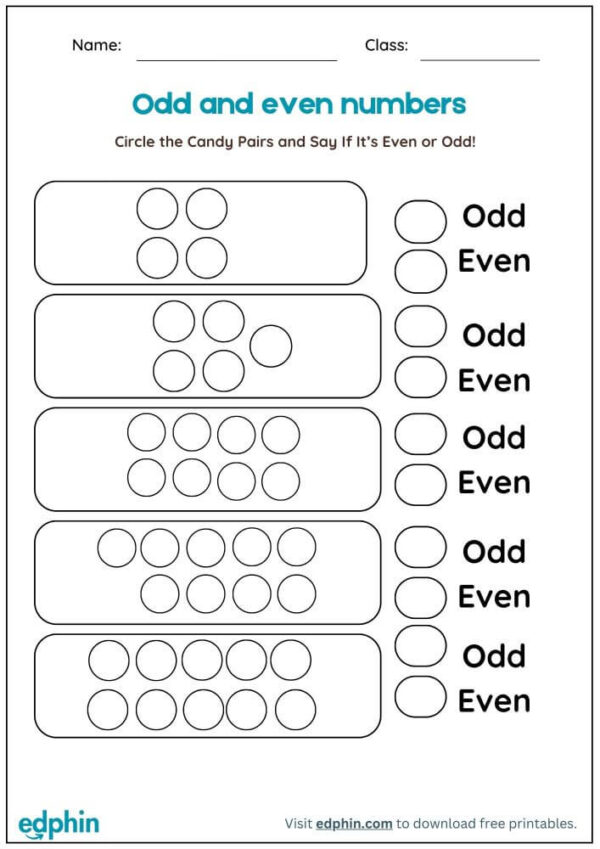 Count And Find Odd Or Even Number Worksheet With Answers - Image 2