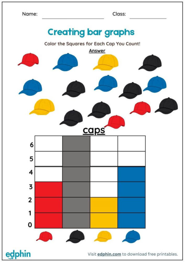 Sort Objects And Make Bar Chart Worksheet With Answers - Image 3