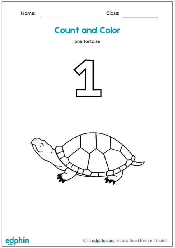 Count And Color Number (1 to 10) Worksheet With Answers