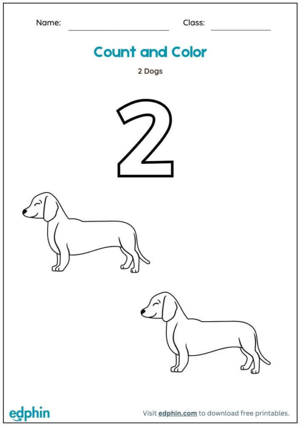 Count And Color Number (1 to 10) Worksheet With Answers - Image 2