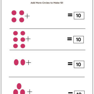 Draw objects To Make 10 Worksheet With Answers