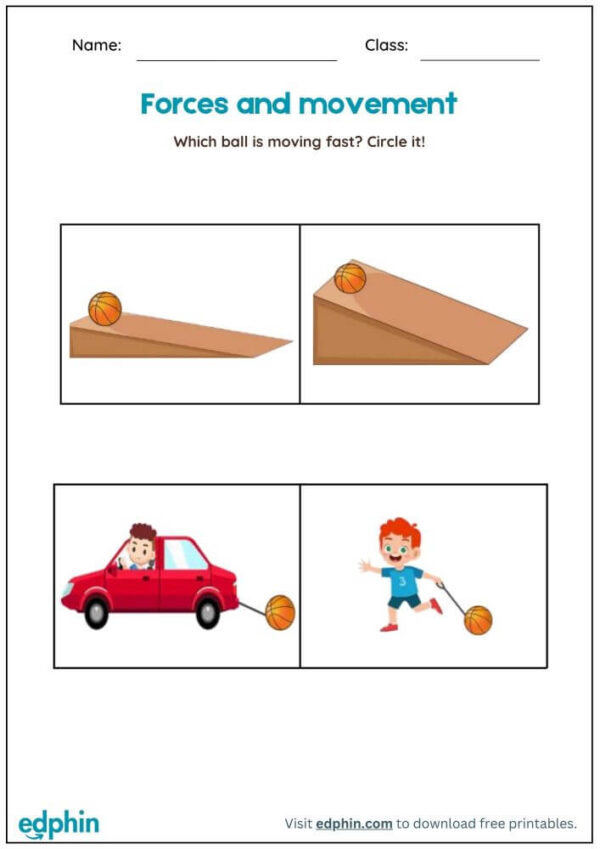 Forces And Movement Worksheet With Answers