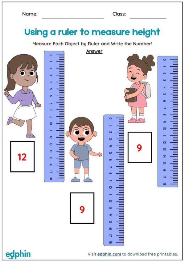 Measurement (With A Ruler) Worksheet With Answers - Image 3