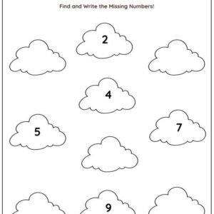 Missing Number (1 to 10) Worksheet With Answers