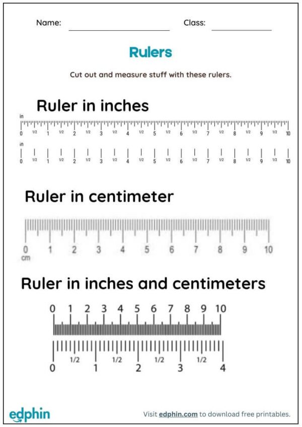 Measure Lengths (With A Ruler) Worksheet With Answers - Image 3