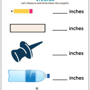 Measure Lengths (With A Ruler) Worksheet With Answers