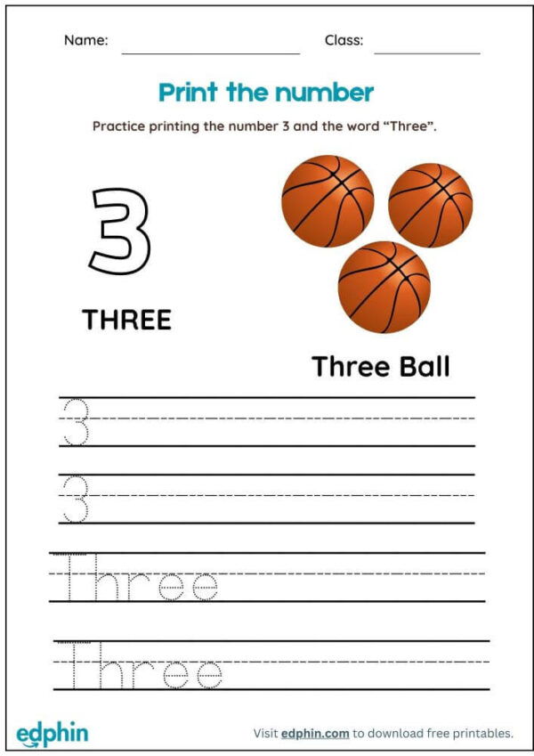 Trace & Write Numbers (1 to 10) Worksheet With Answers - Image 3