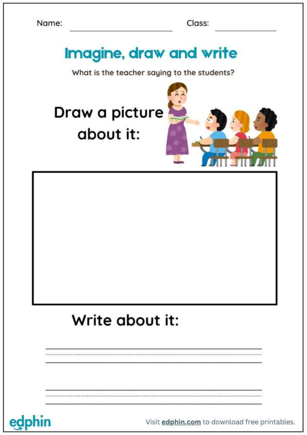 Draw & Write Sentence Worksheet With Answers