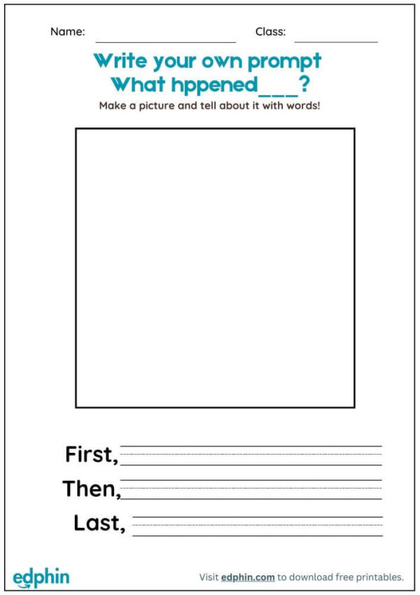 Narrative Prompts Worksheets For Kids - Image 3