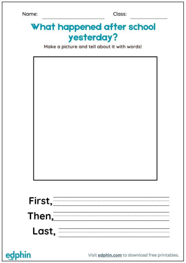 Narrative Prompts Worksheets For Kids