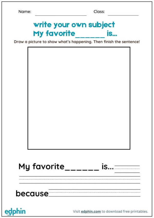 Opinion Prompts Worksheets For Kids