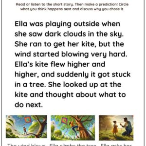 Making Predictions Reading Worksheet For Kindergarten With Answers