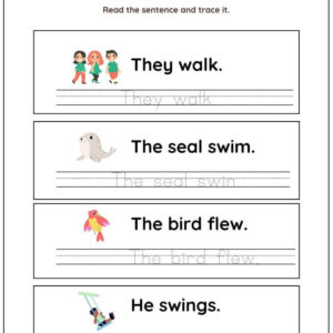 Trace The Sentences Worksheet With Answers