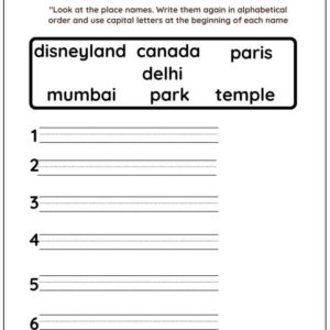 Capitalize The Special Words Worksheet With Answers
