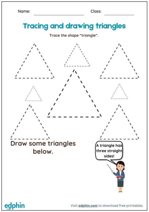 Trace And Draw Shapes Worksheet With Answers