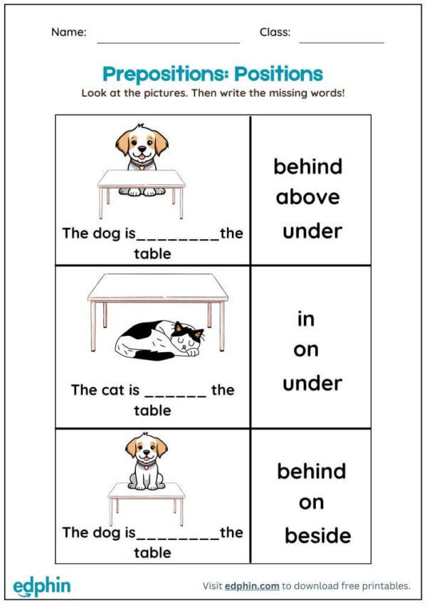 Prepositions Fill In The Blanks Worksheet With Answers - Image 2