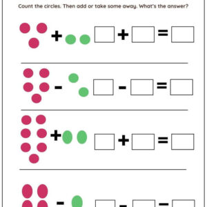Add & Subtract By 1's And 2's Worksheet With Answer