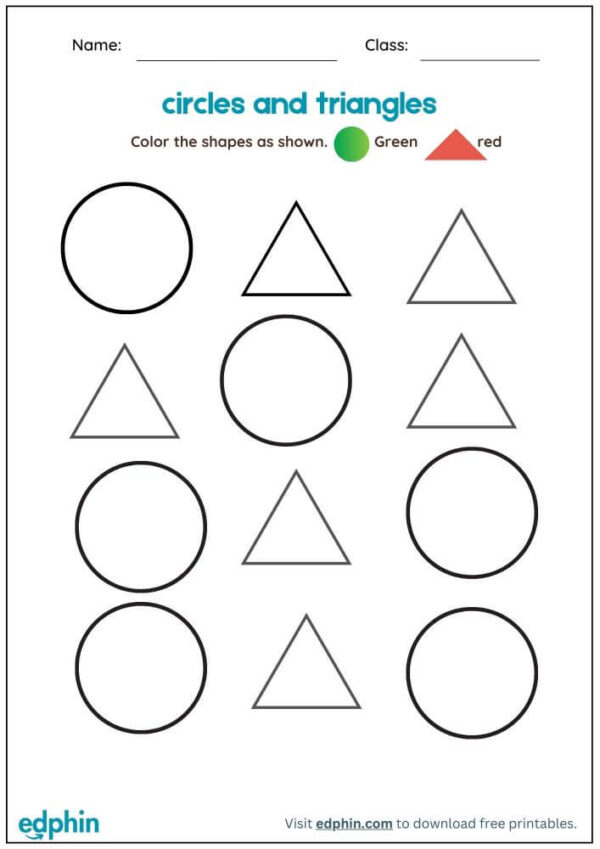 Find And Color Shapes Worksheet With Answers - Image 3